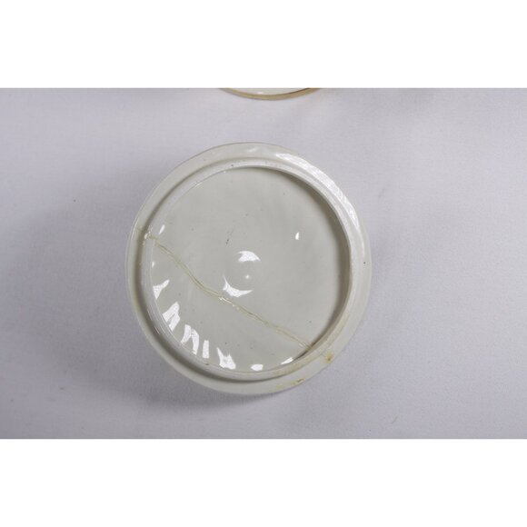 Vintage Sadler transferware gold and cream cookie jar AS-IS, English biscuit - Picture 8 of 10